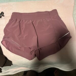 Lululemon Mauve Mid Rise Shorts